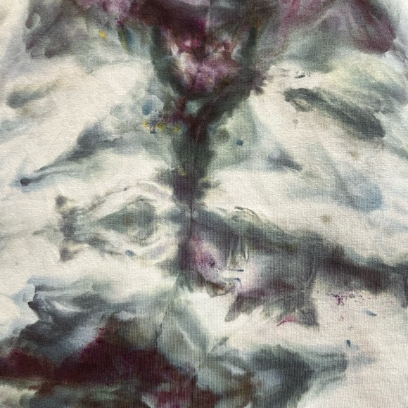 Hand dyed youth abstract heart crop top - Picture 3 of 4